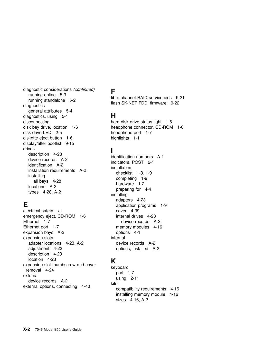 IBM B50 manual Raid, Fddi 