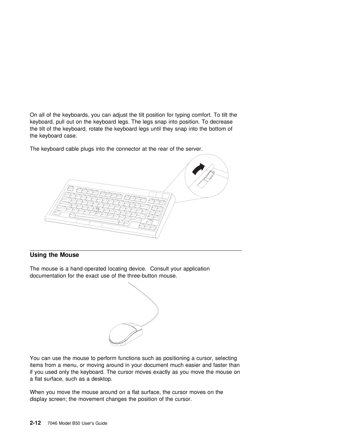 IBM B50 manual Using the Mouse 