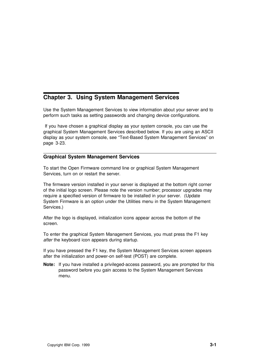 IBM B50 manual Using System Management Services, Graphical System Management Services 