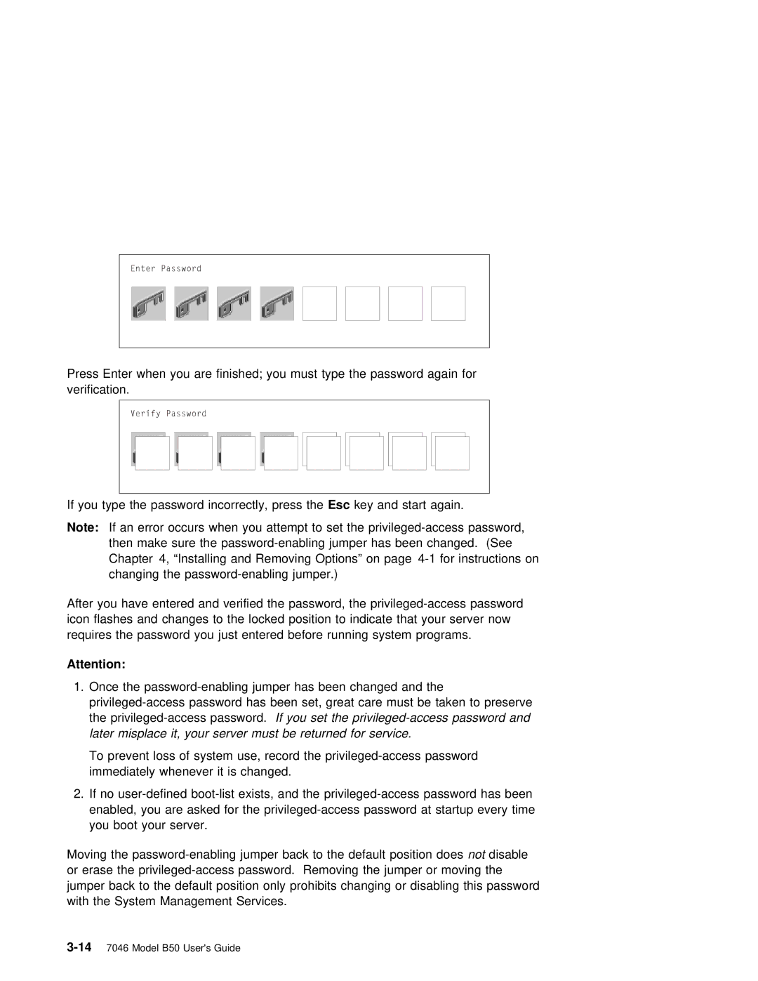 IBM B50 manual Incorrectly,Esc key pressand 