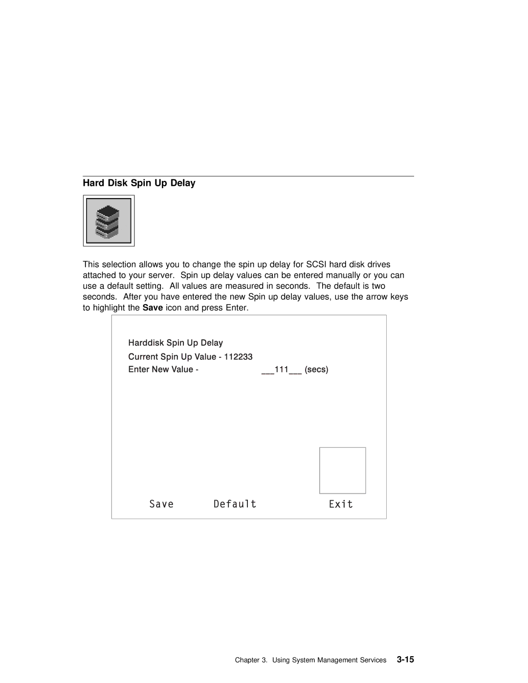 IBM B50 manual Hard Disk Spin Up Delay 