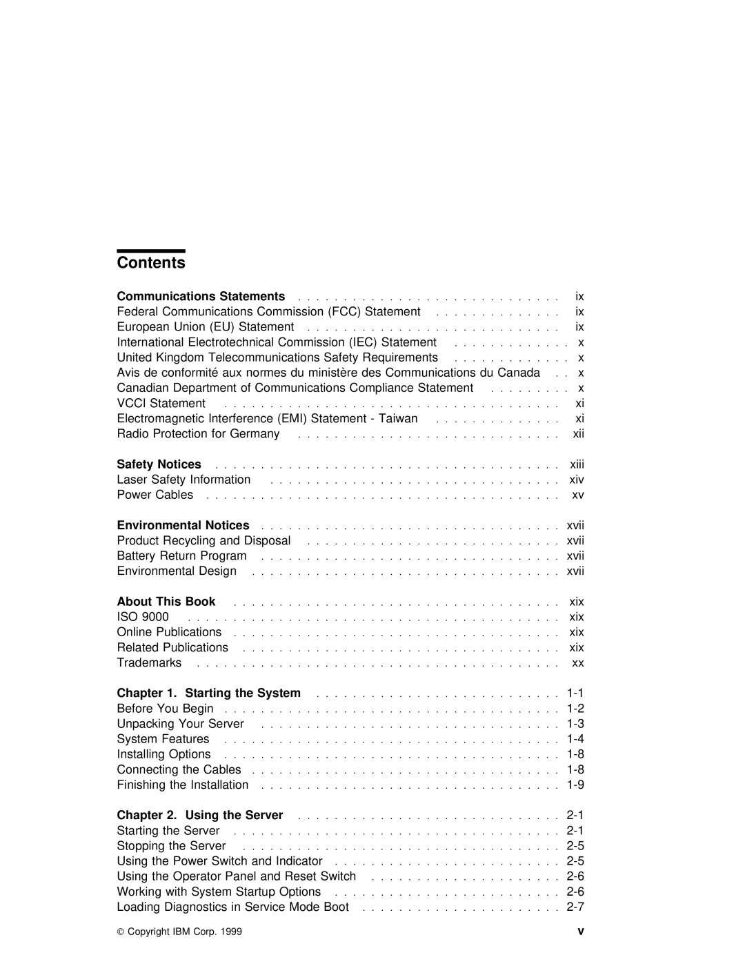 IBM B50 manual Contents 