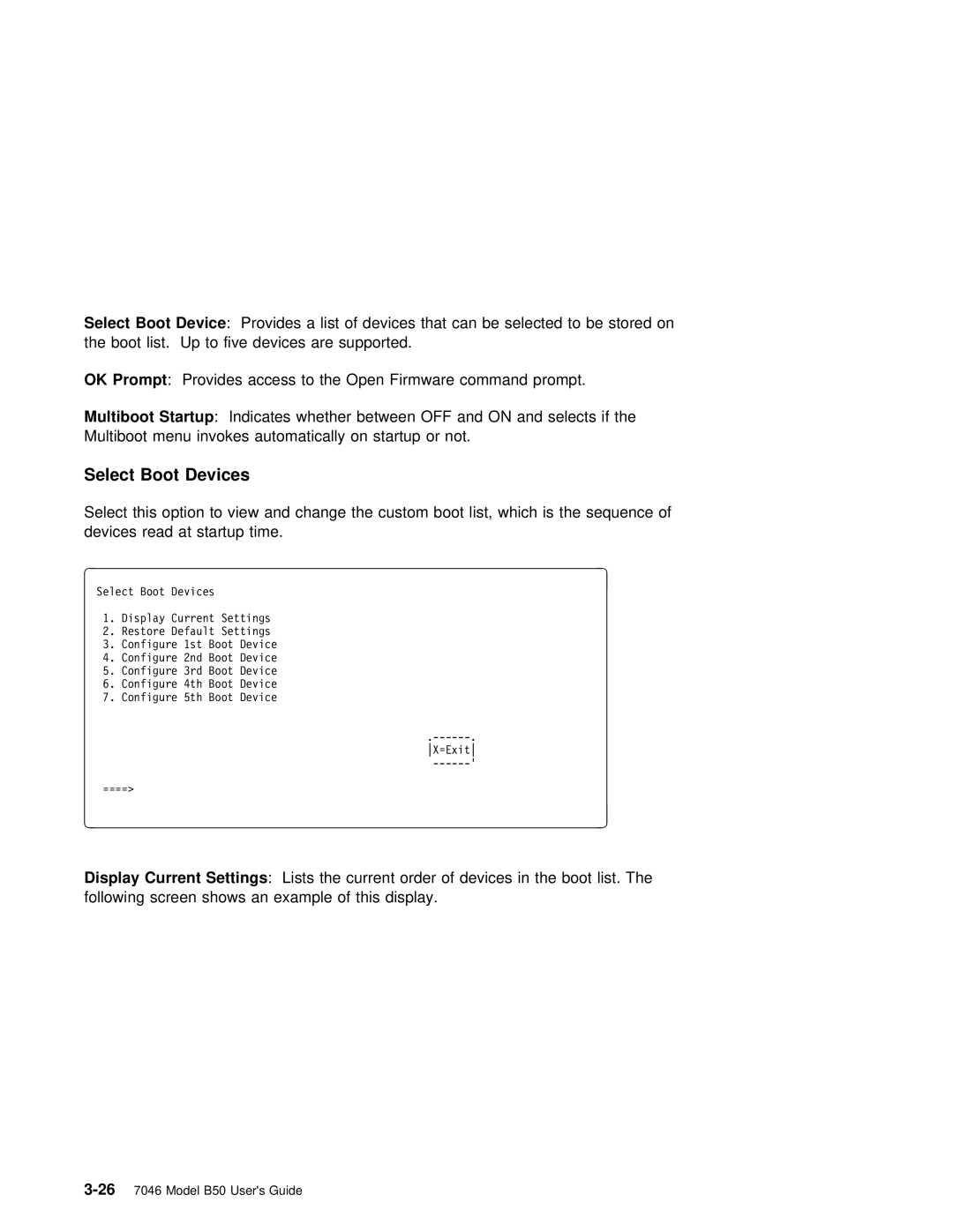 IBM B50 manual Select Boot Devices 