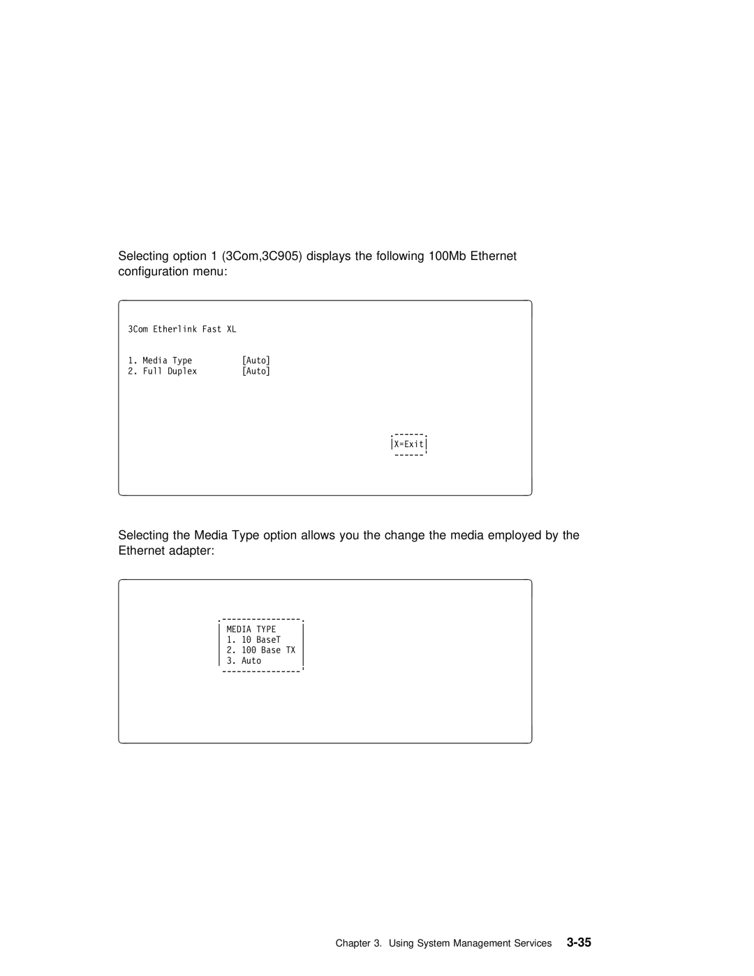 IBM B50 manual Using System Management Services3-35 