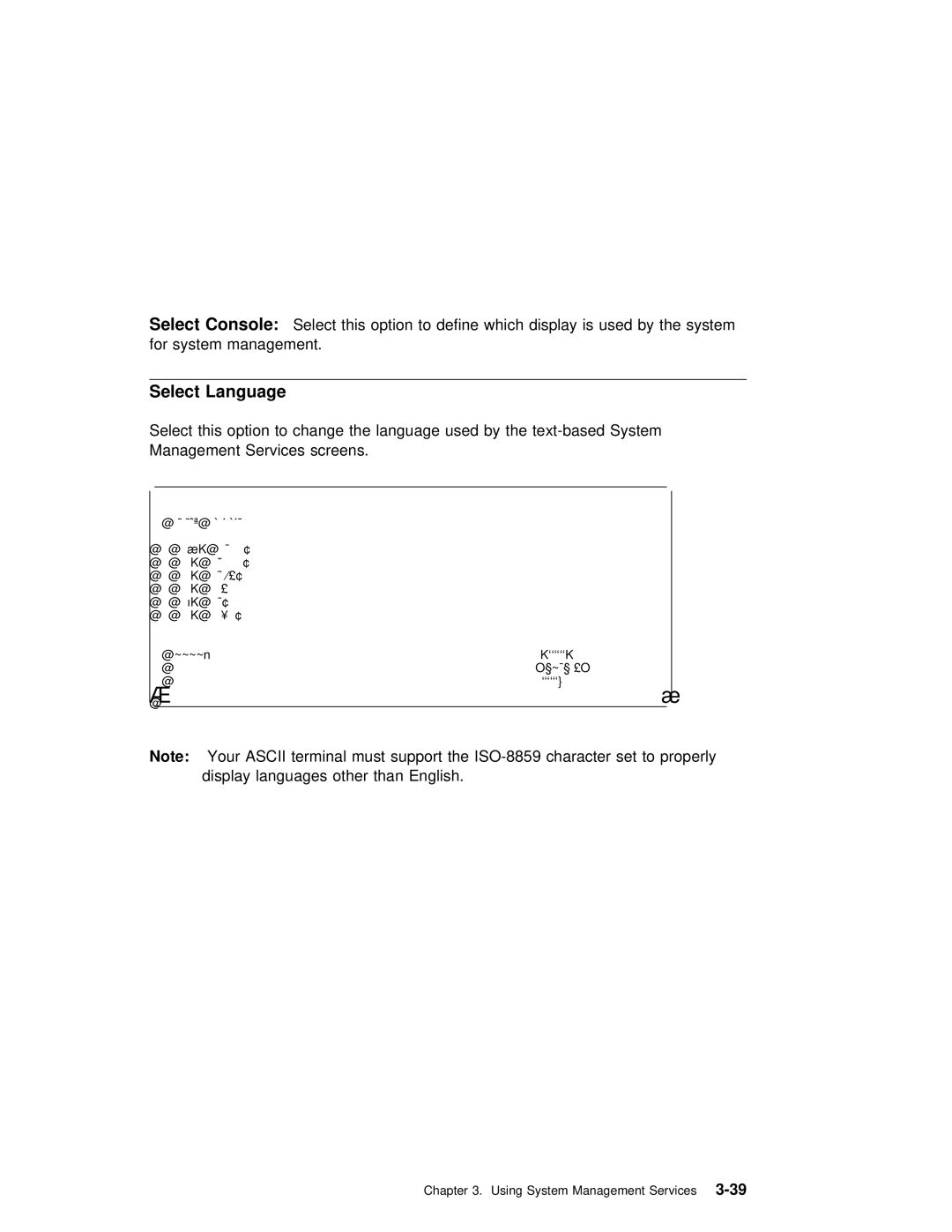 IBM B50 manual Select Language, Select Console 