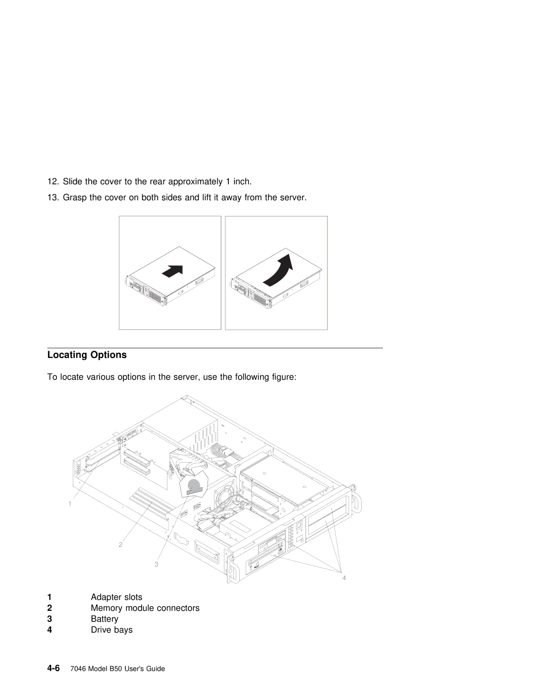 IBM B50 manual Locating Options 