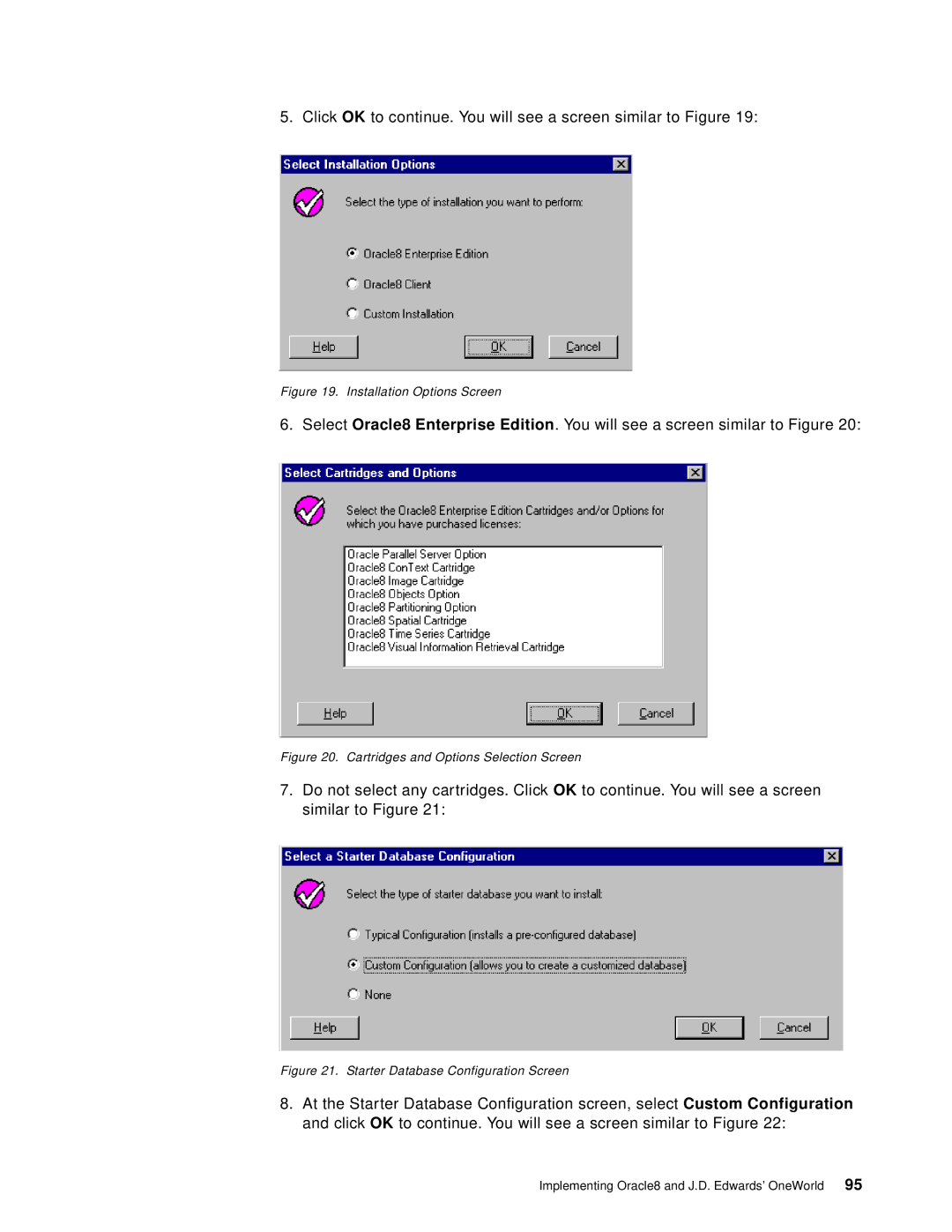 IBM B73.3 manual Installation Options Screen 