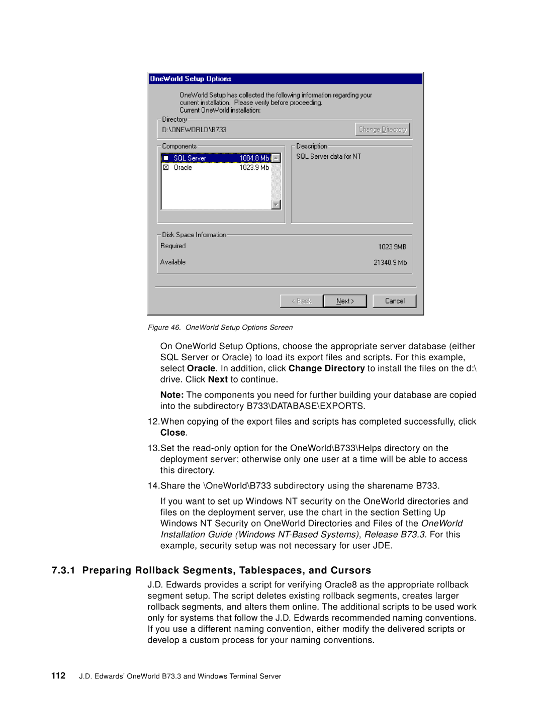 IBM B73.3 manual Preparing Rollback Segments, Tablespaces, and Cursors 