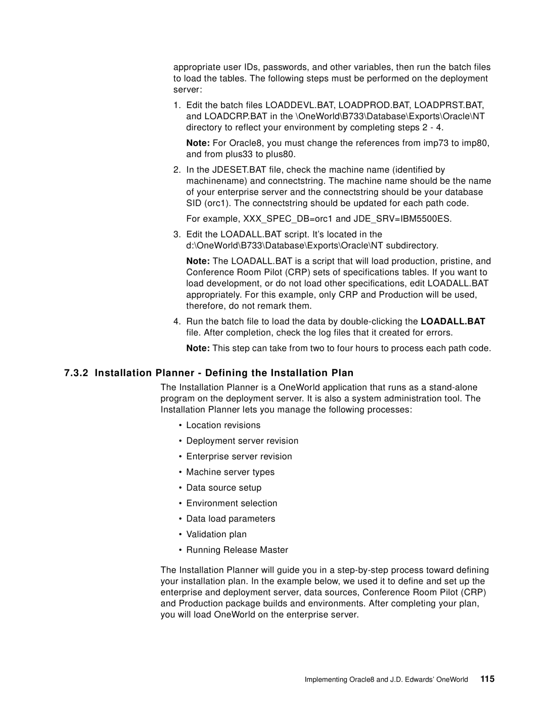 IBM B73.3 manual Installation Planner Defining the Installation Plan 