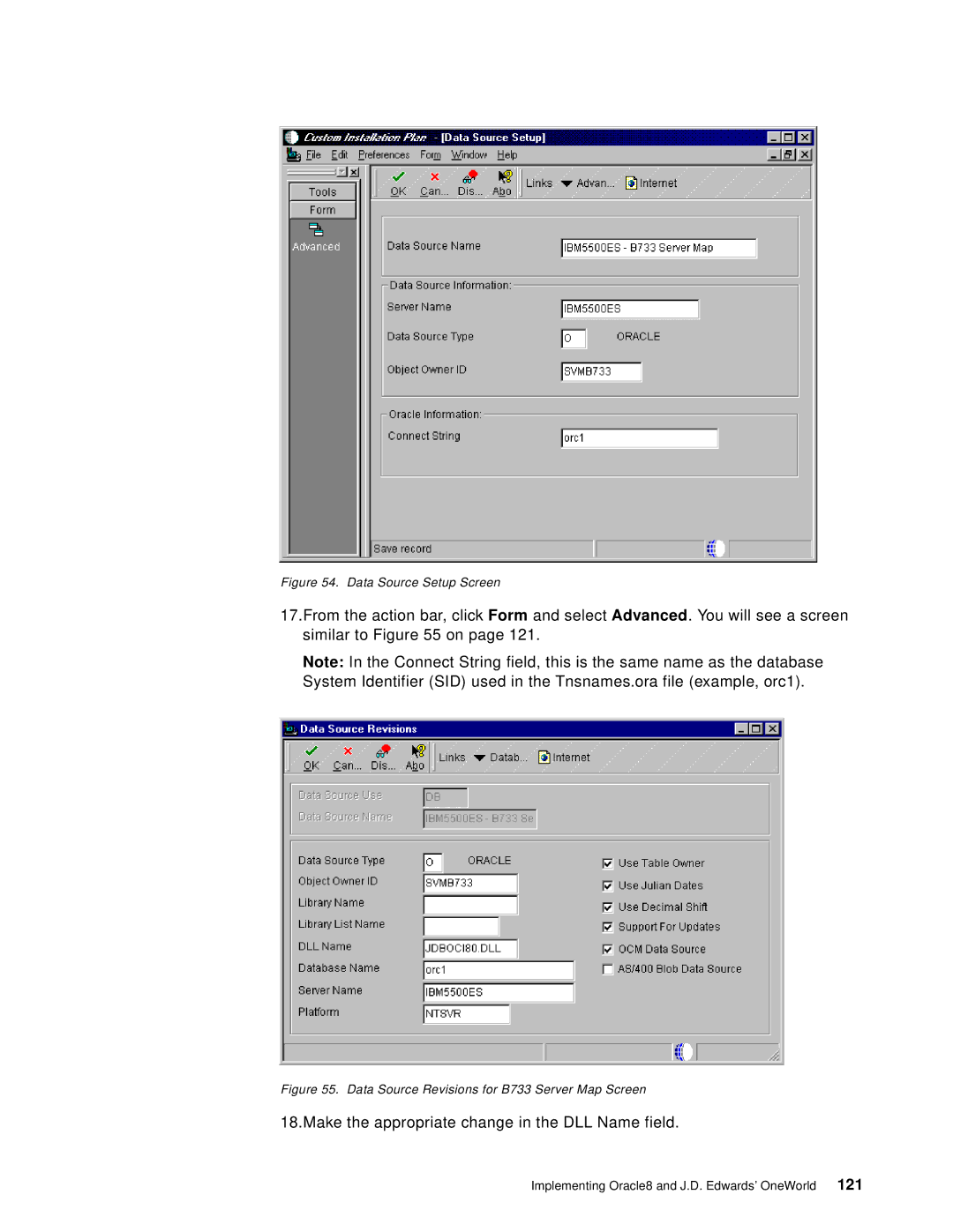 IBM B73.3 manual Make the appropriate change in the DLL Name field 