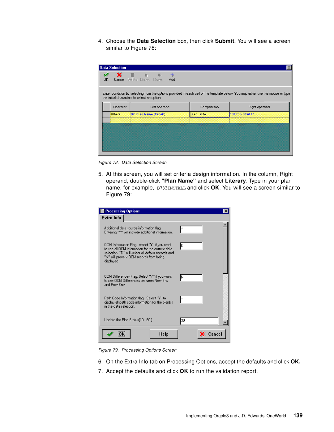 IBM B73.3 manual Data Selection Screen 