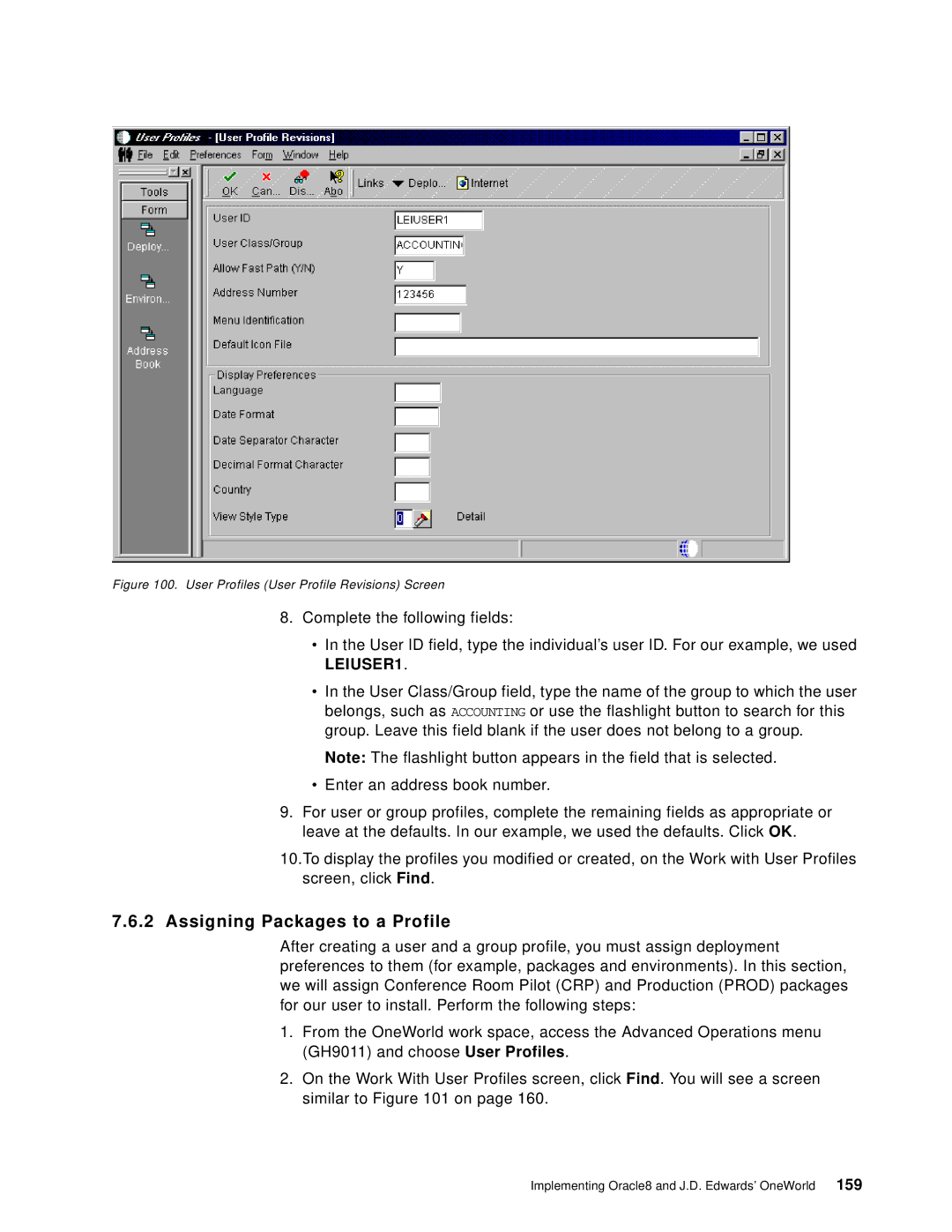 IBM B73.3 manual Assigning Packages to a Profile 