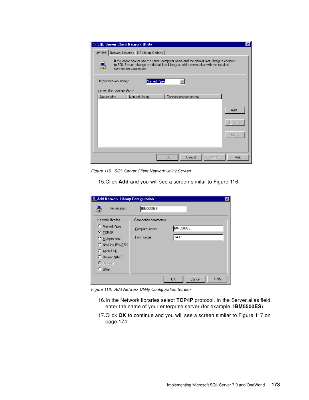 IBM B73.3 manual Click Add and you will see a screen similar to Figure 