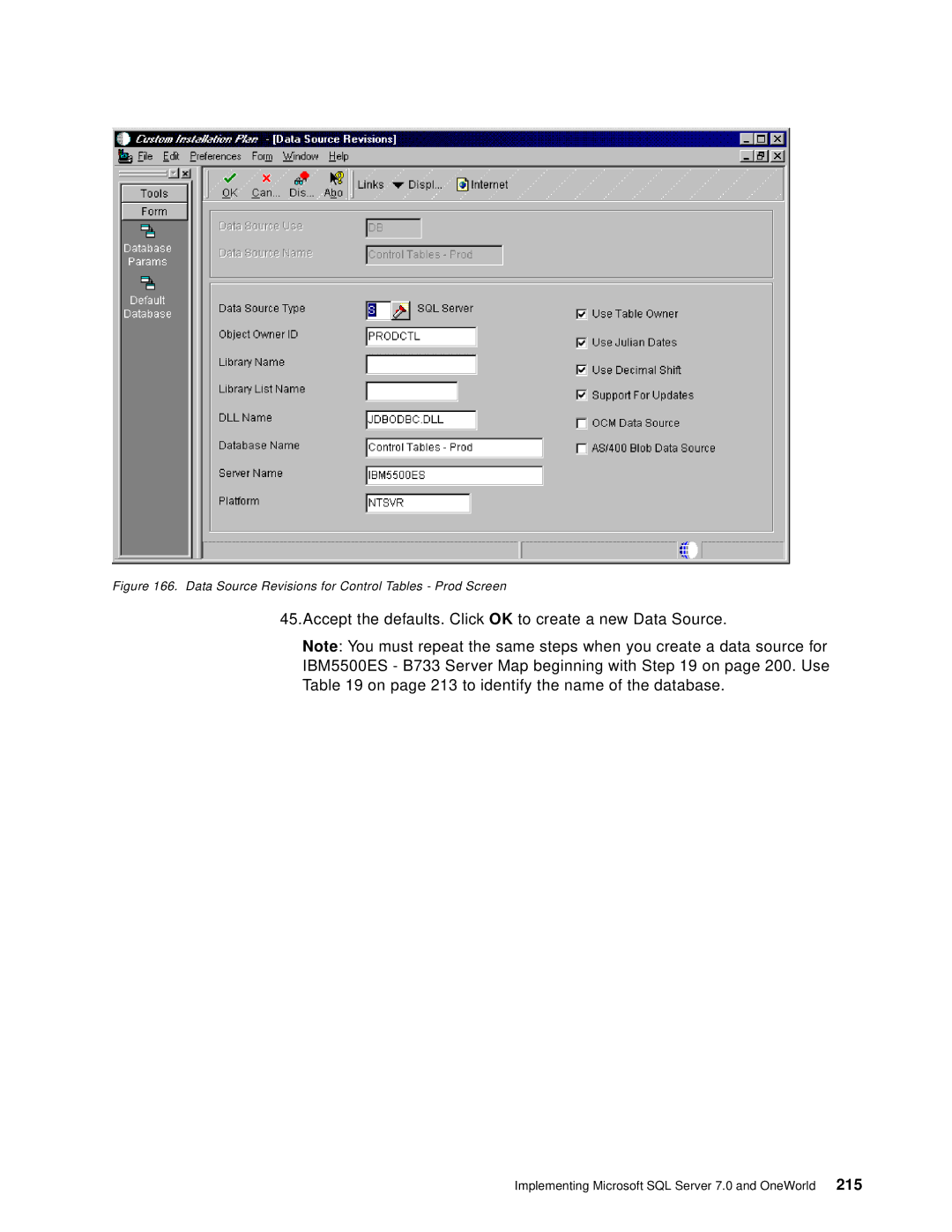 IBM B73.3 manual Data Source Revisions for Control Tables Prod Screen 