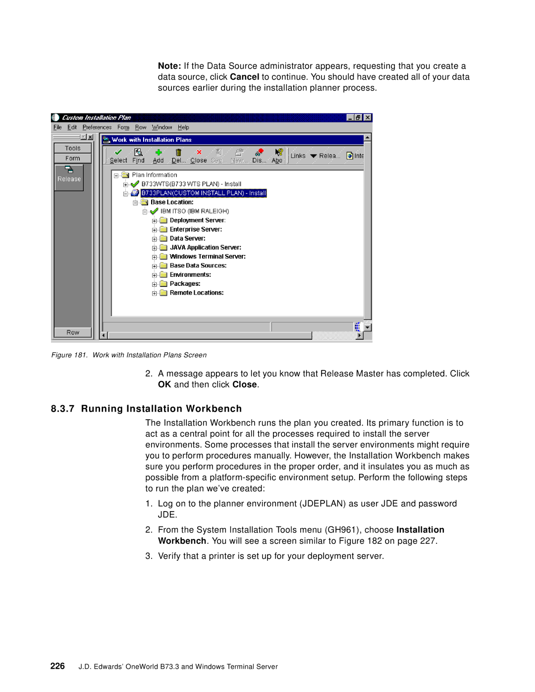 IBM manual 226 J.D. Edwards’ OneWorld B73.3 and Windows Terminal Server 