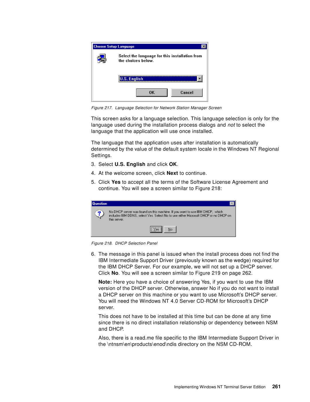 IBM B73.3 manual Language Selection for Network Station Manager Screen 