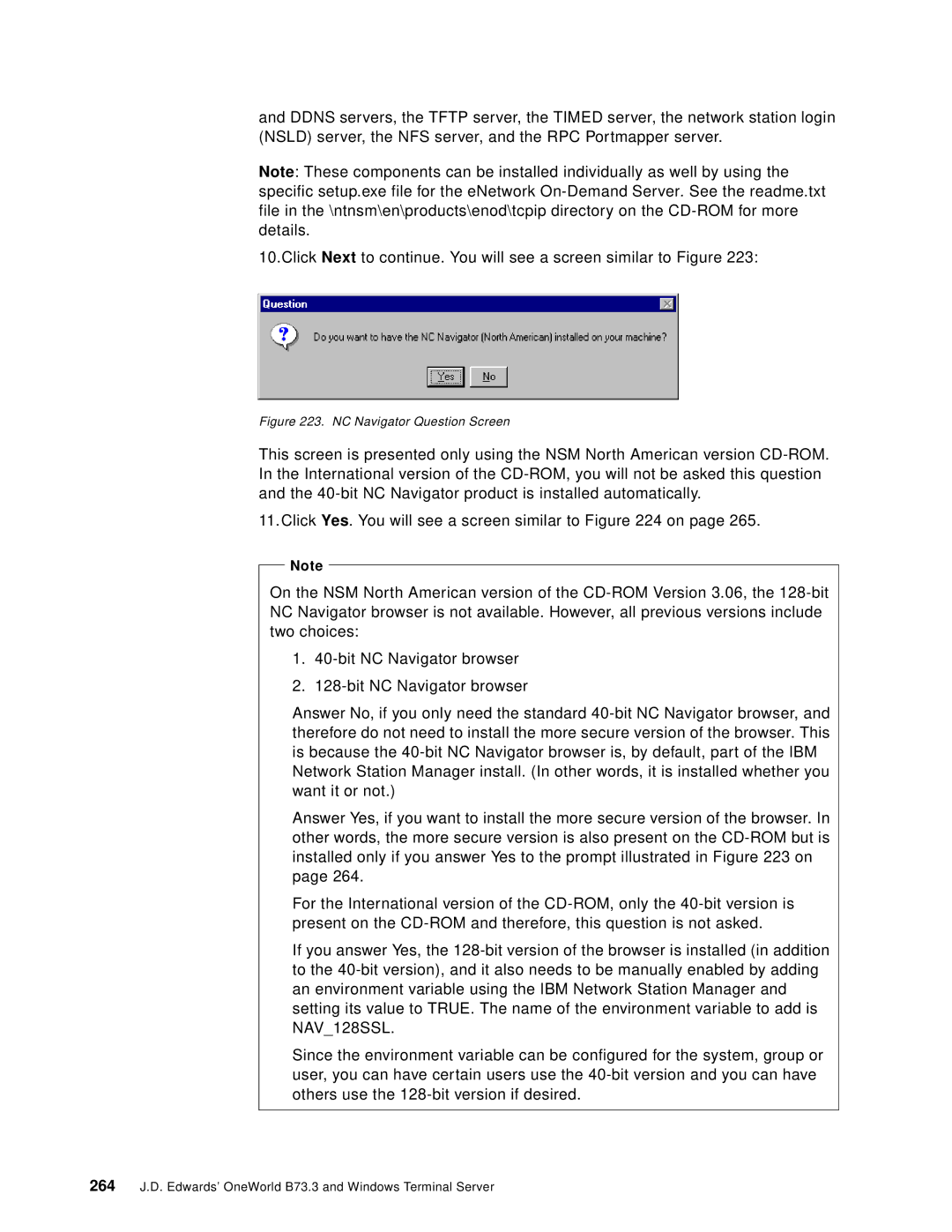 IBM B73.3 manual NC Navigator Question Screen 