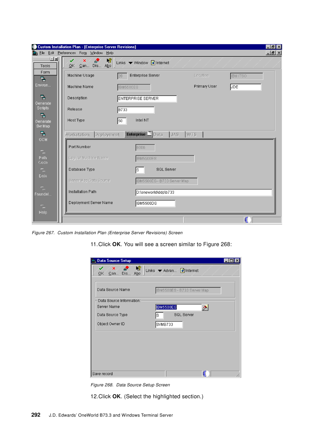 IBM B73.3 manual Click OK. Select the highlighted section 