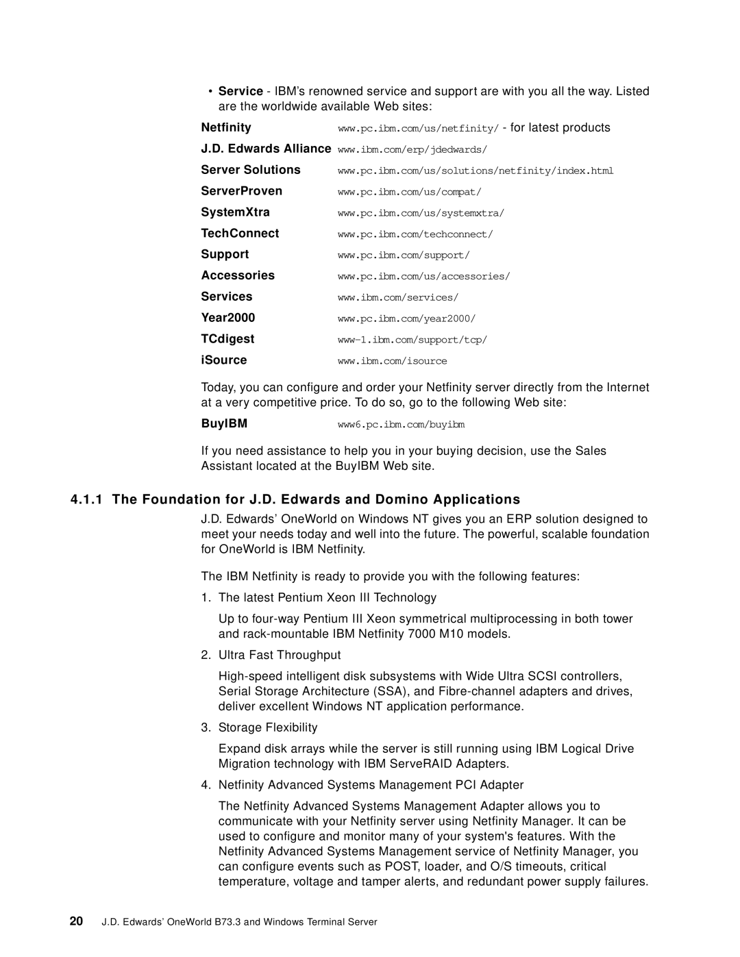 IBM B73.3 manual Foundation for J.D. Edwards and Domino Applications 