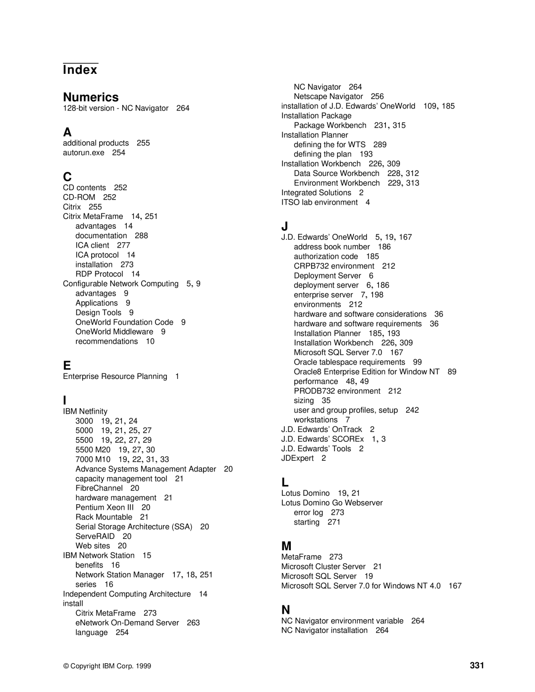 IBM B73.3 manual Index Numerics, 331 