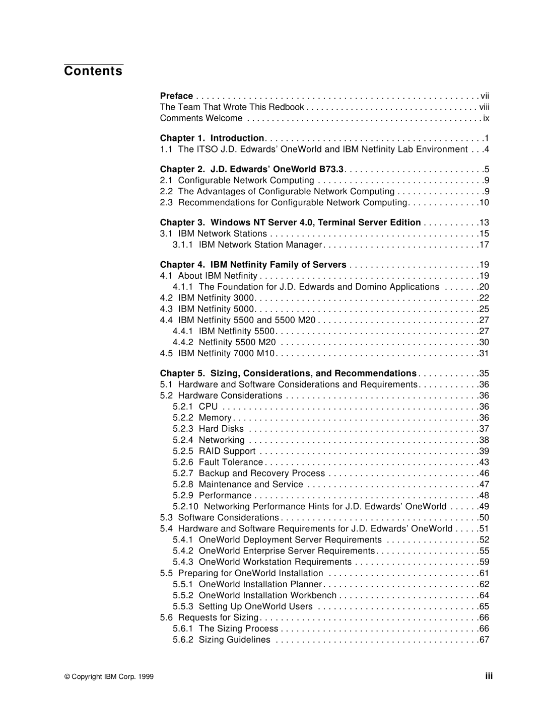 IBM B73.3 manual Contents 