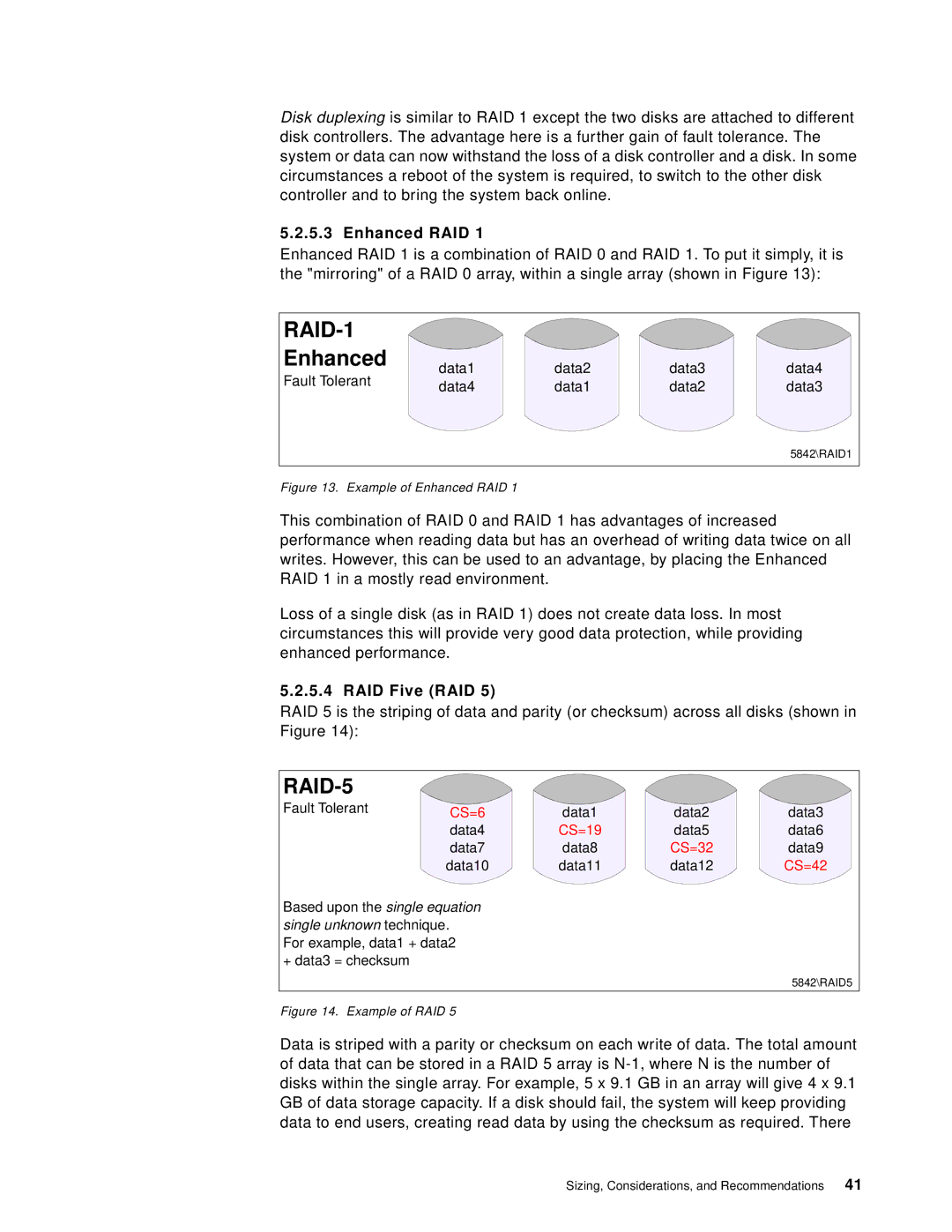 IBM B73.3 manual Enhanced RAID, RAID Five RAID 