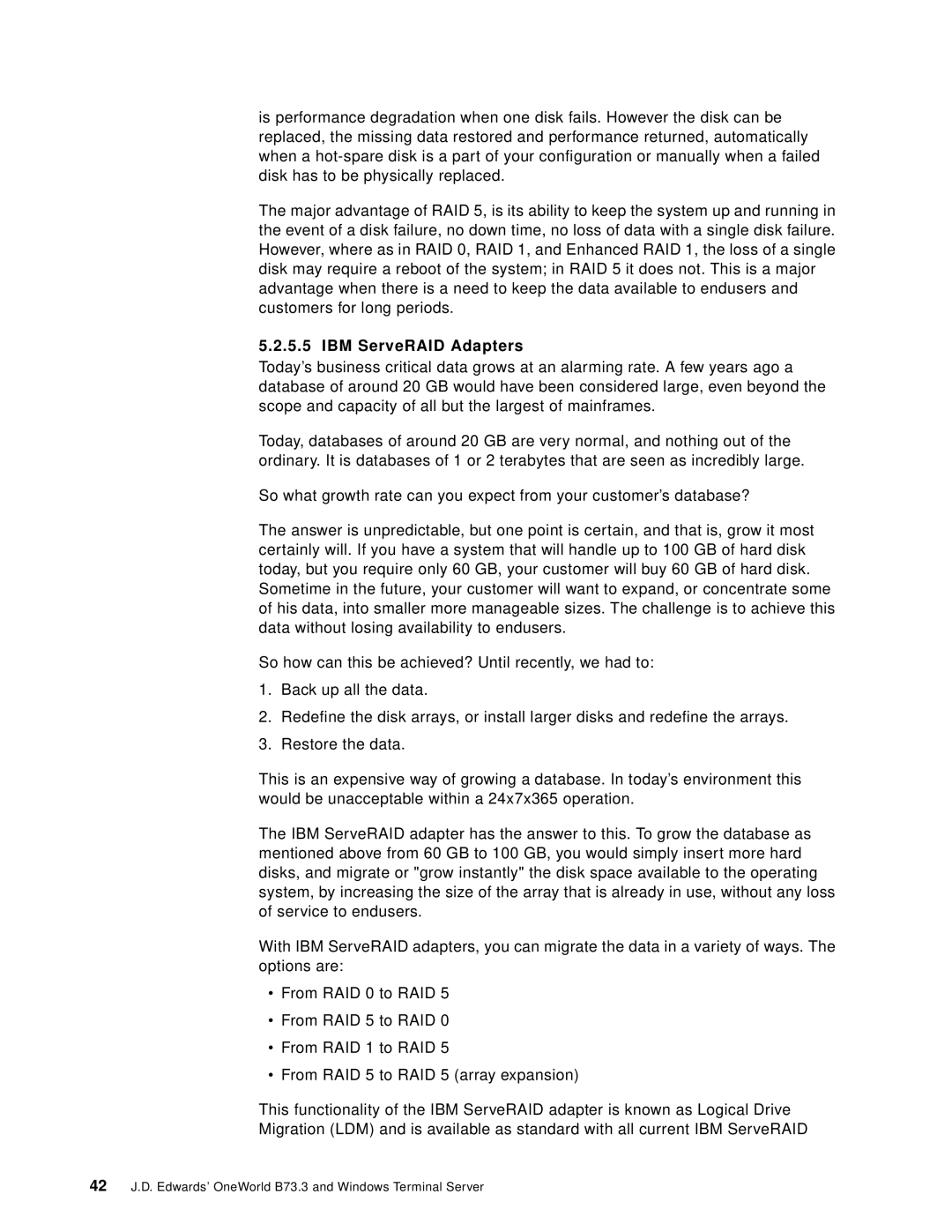 IBM B73.3 manual IBM ServeRAID Adapters 