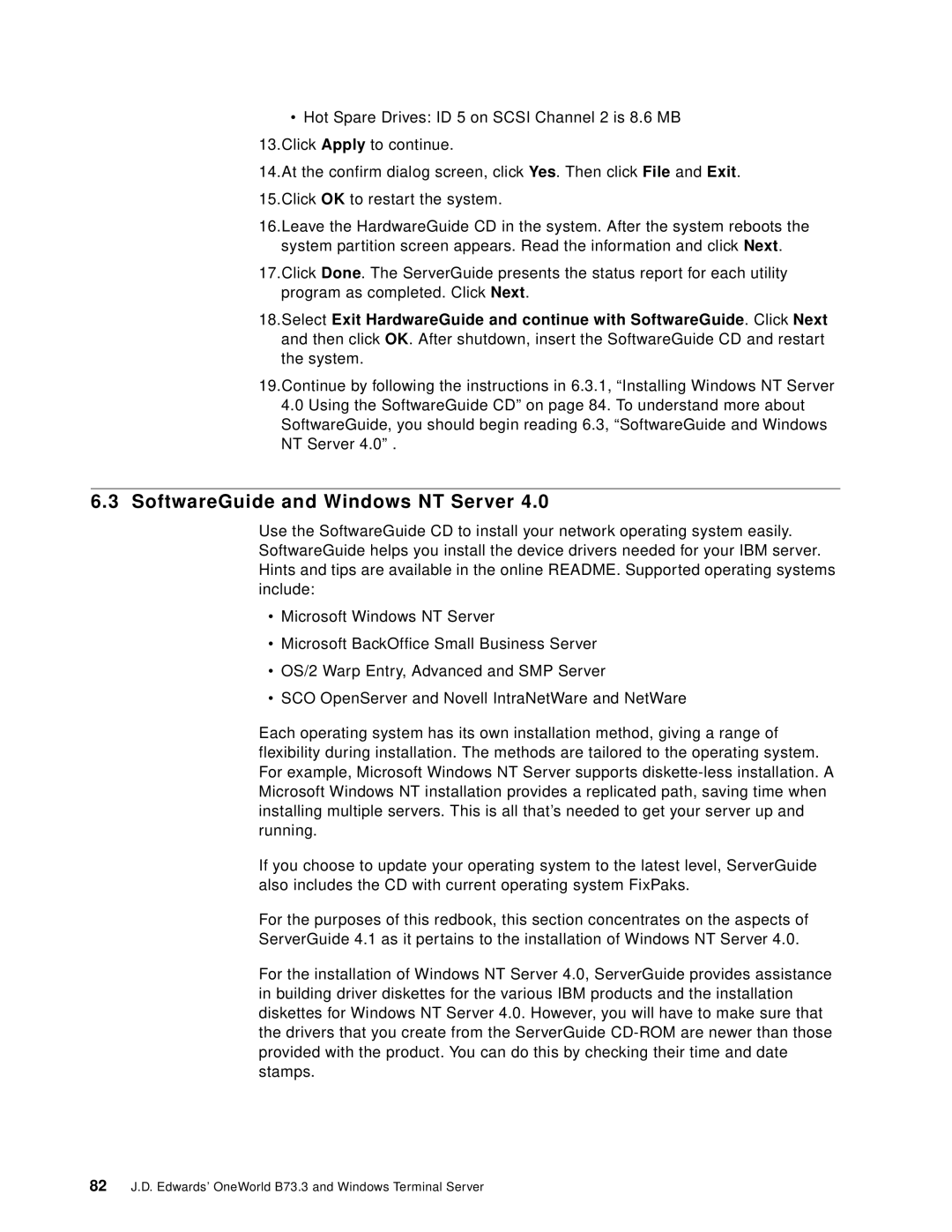 IBM B73.3 manual SoftwareGuide and Windows NT Server 