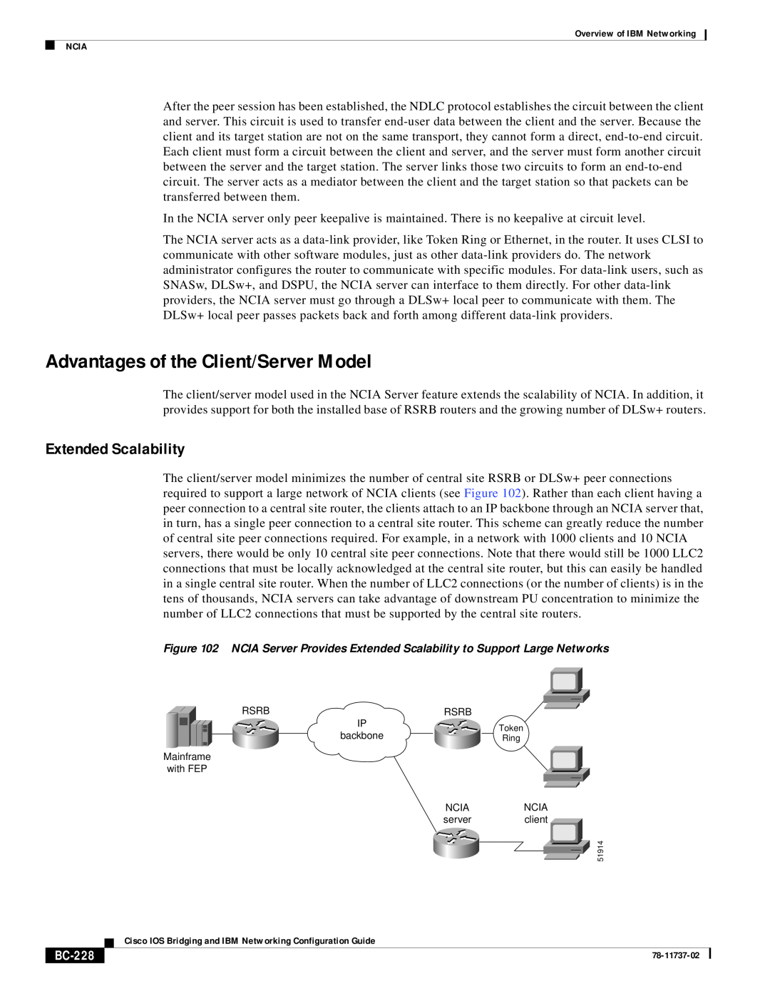 IBM BC-201 manual Advantages of the Client/Server Model, Extended Scalability, BC-228 