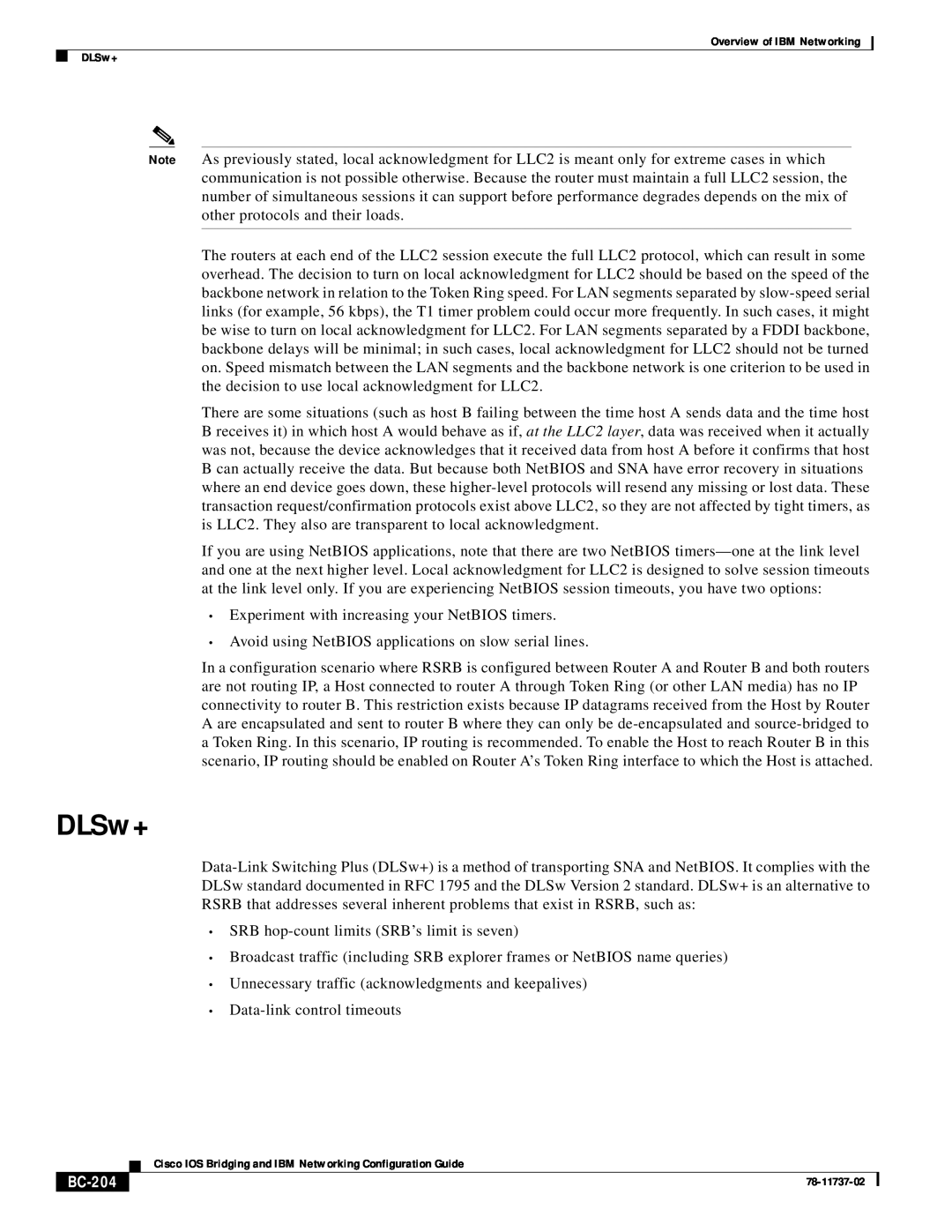 IBM BC-201 manual DLSw+, BC-204 