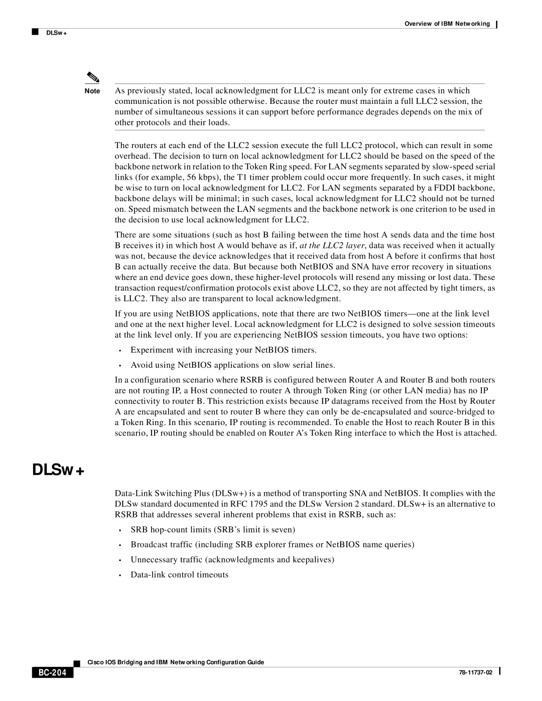 IBM BC-201 manual DLSw+, BC-204 