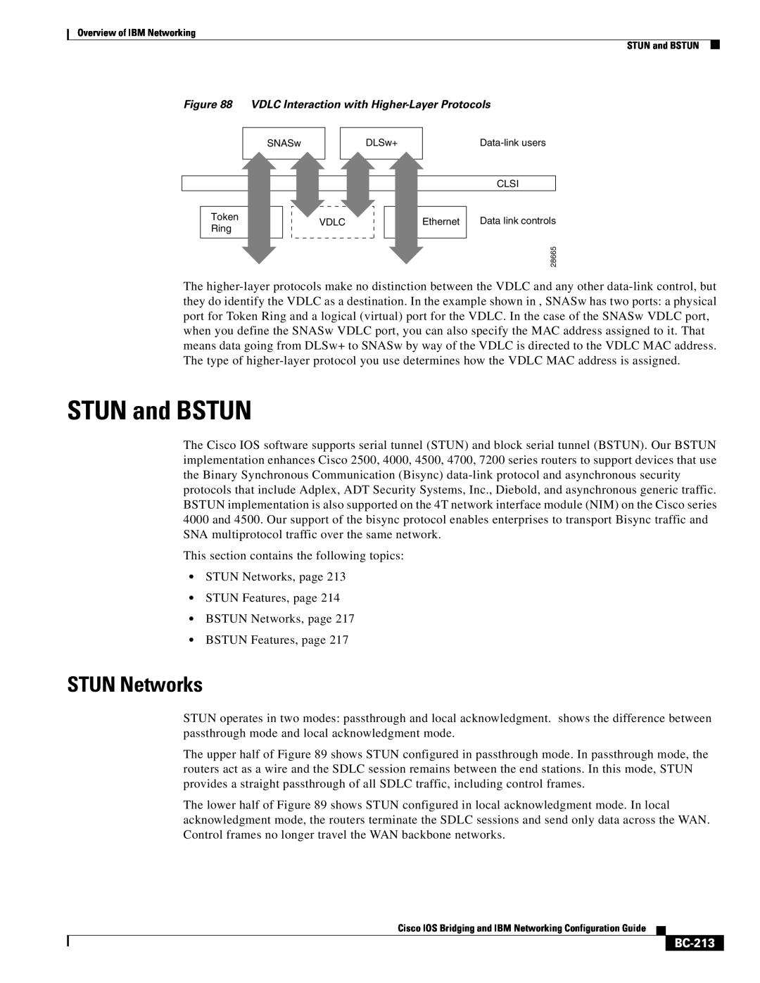 IBM BC-203 manual STUN and BSTUN, STUN Networks, BC-213 