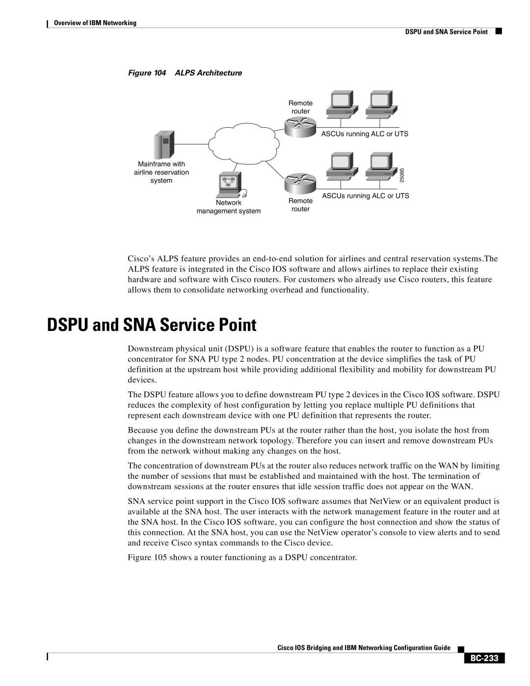 IBM BC-203 manual DSPU and SNA Service Point, BC-233 