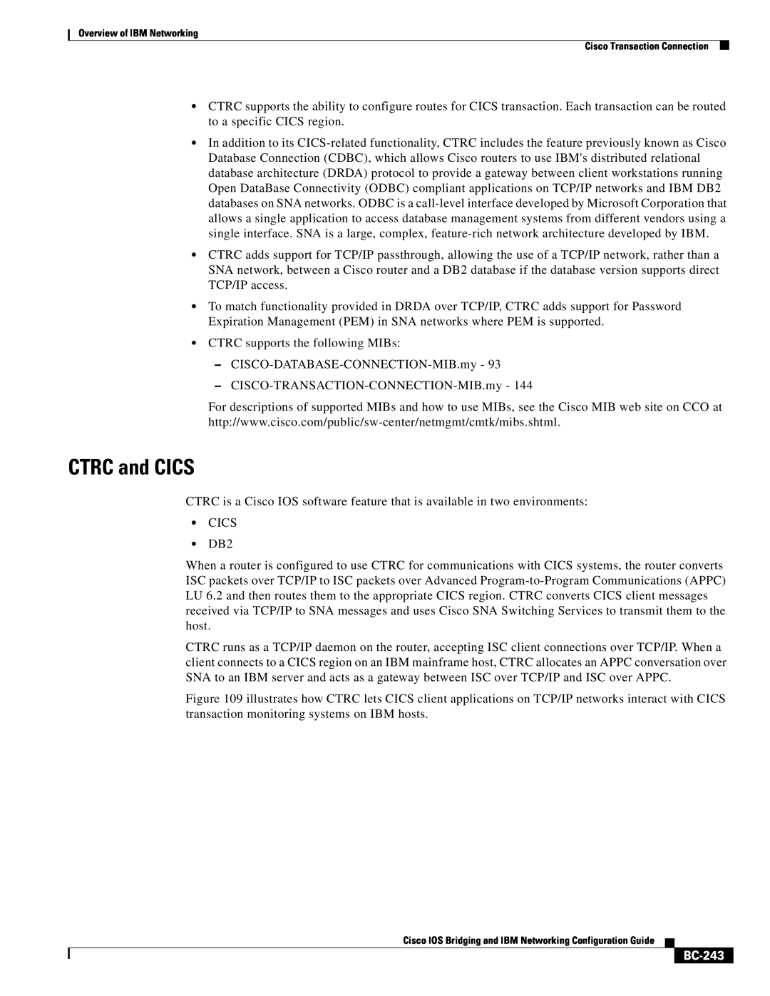 IBM BC-203 manual CTRC and CICS, BC-243 