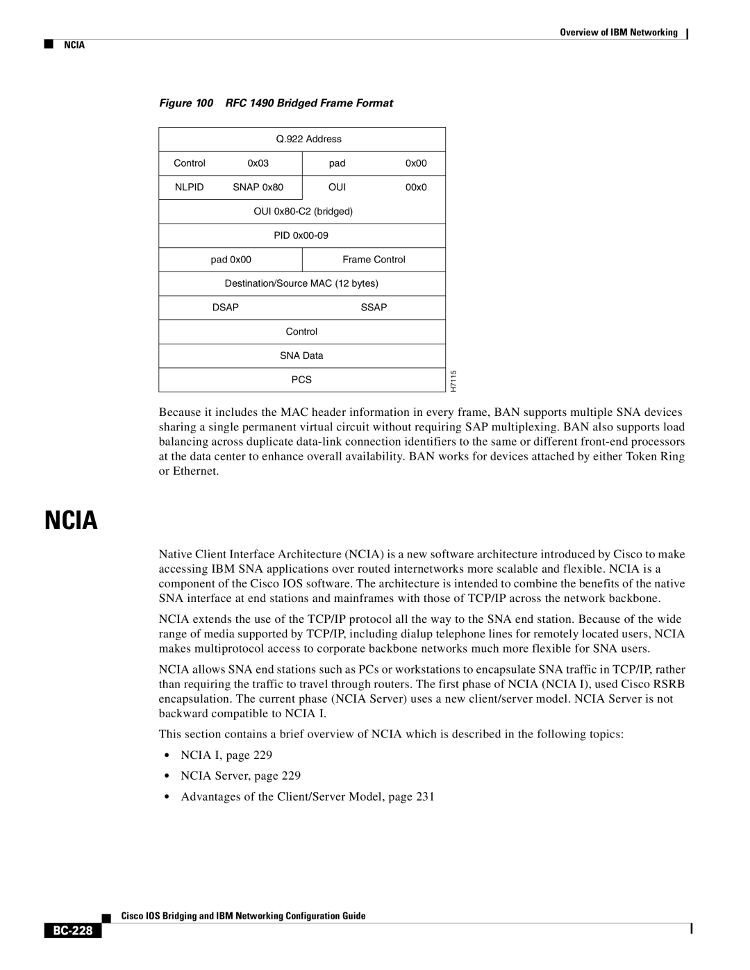 IBM BC-203 manual BC-228, Ncia 