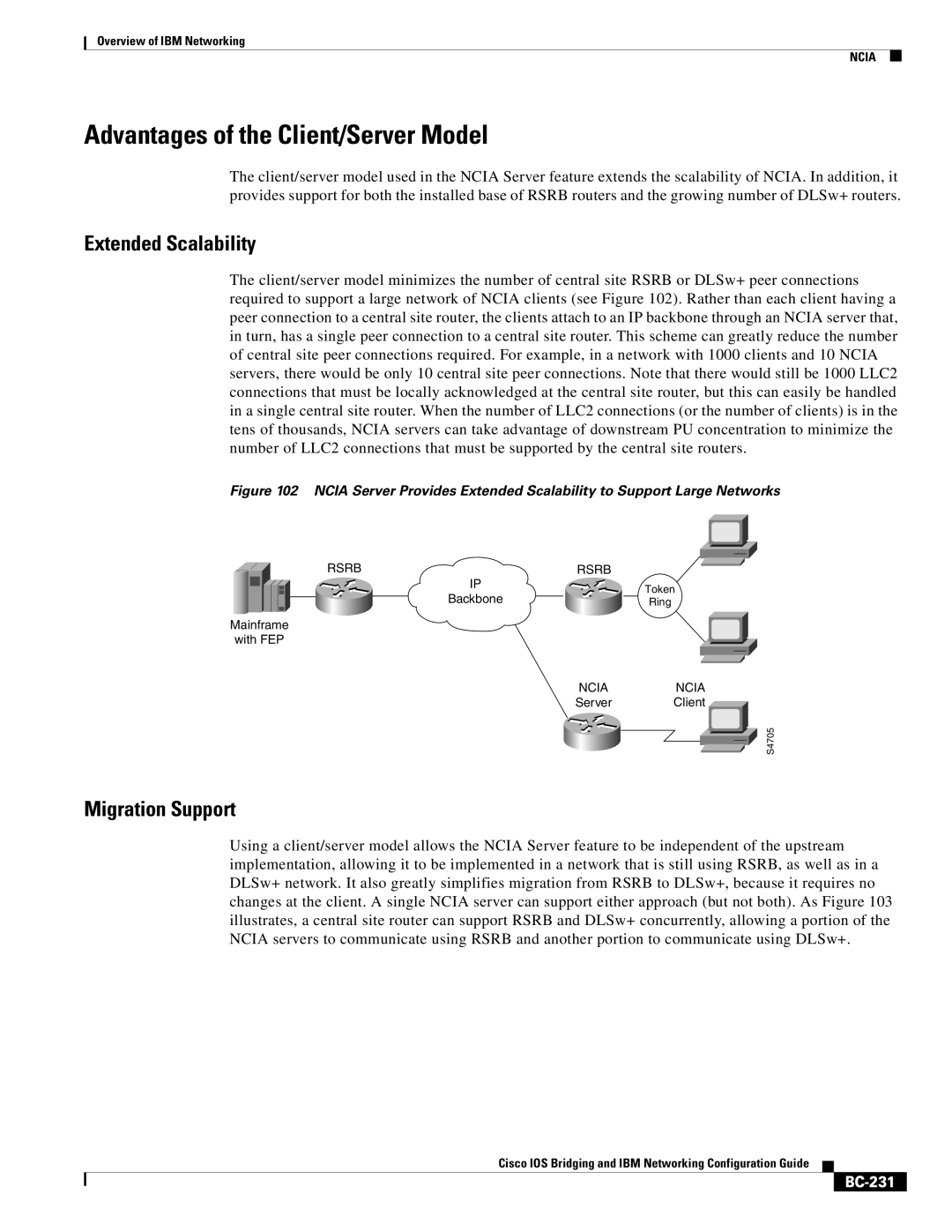 IBM BC-203 manual Advantages of the Client/Server Model, Extended Scalability, Migration Support, BC-231 