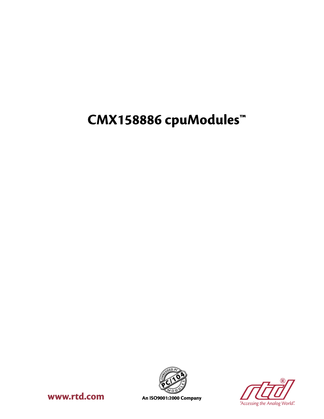 IBM BDM-610000049 user manual CMX158886 cpuModules, “Accessing the Analog World” 