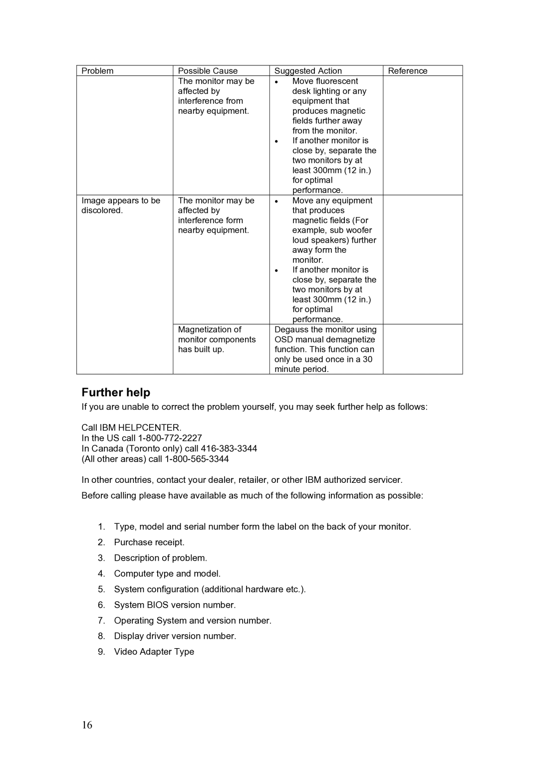 IBM C190 manual Further help 