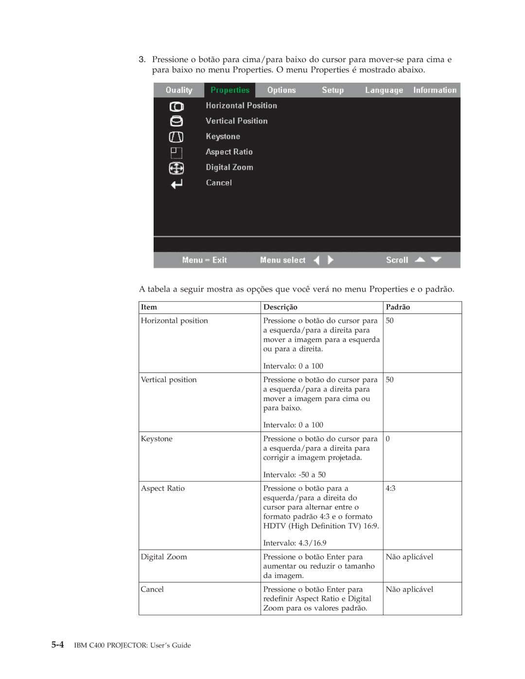 IBM manual 4IBM C400 Projector User’s Guide 