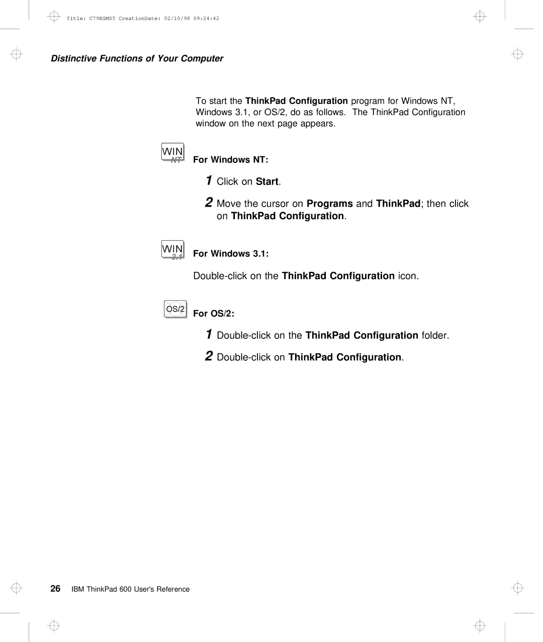 IBM C79EGMST manual OnStart 