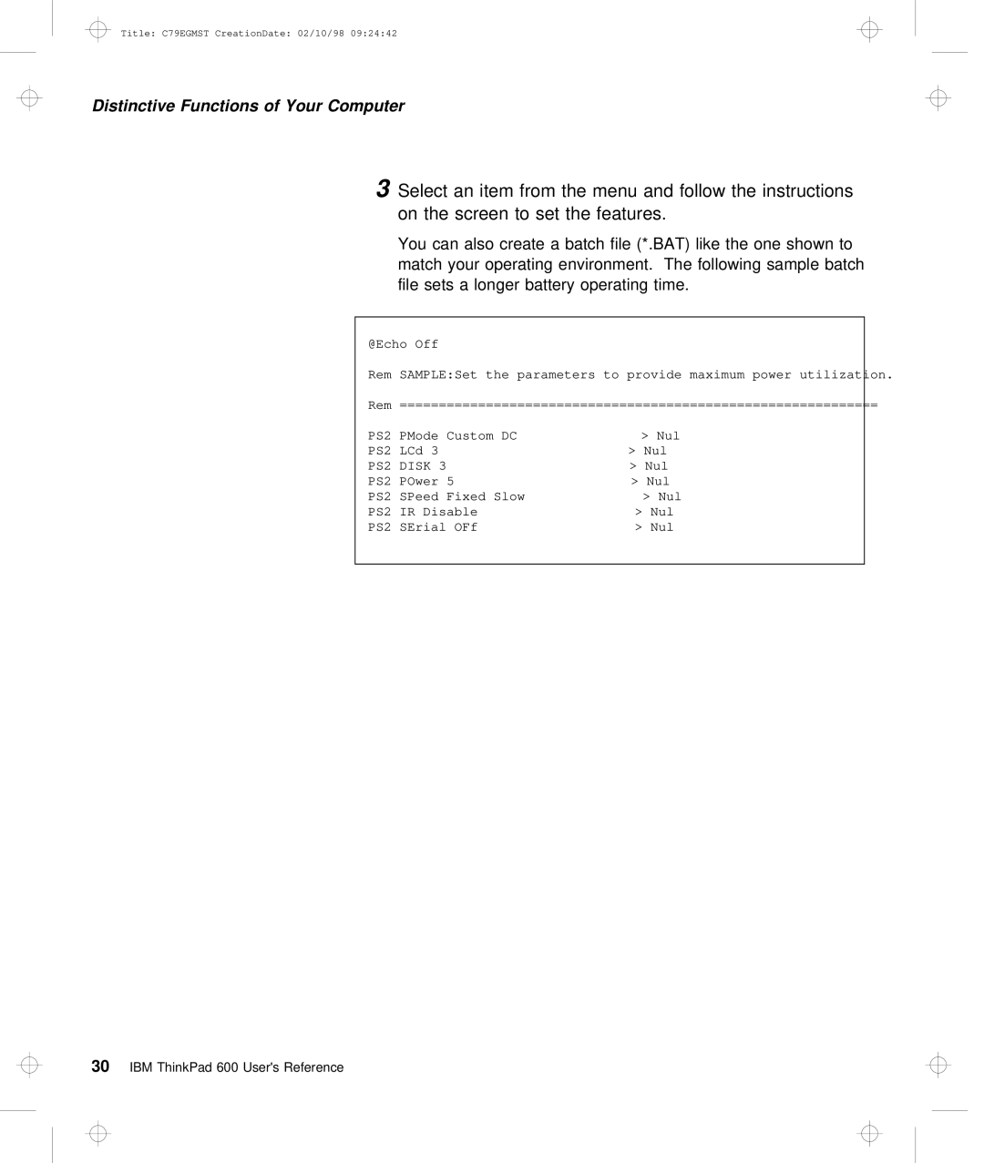 IBM C79EGMST manual PS2 Disk 