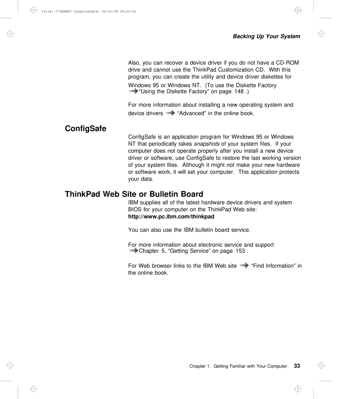 IBM C79EGMST manual ConfigSafe, Bulletin 