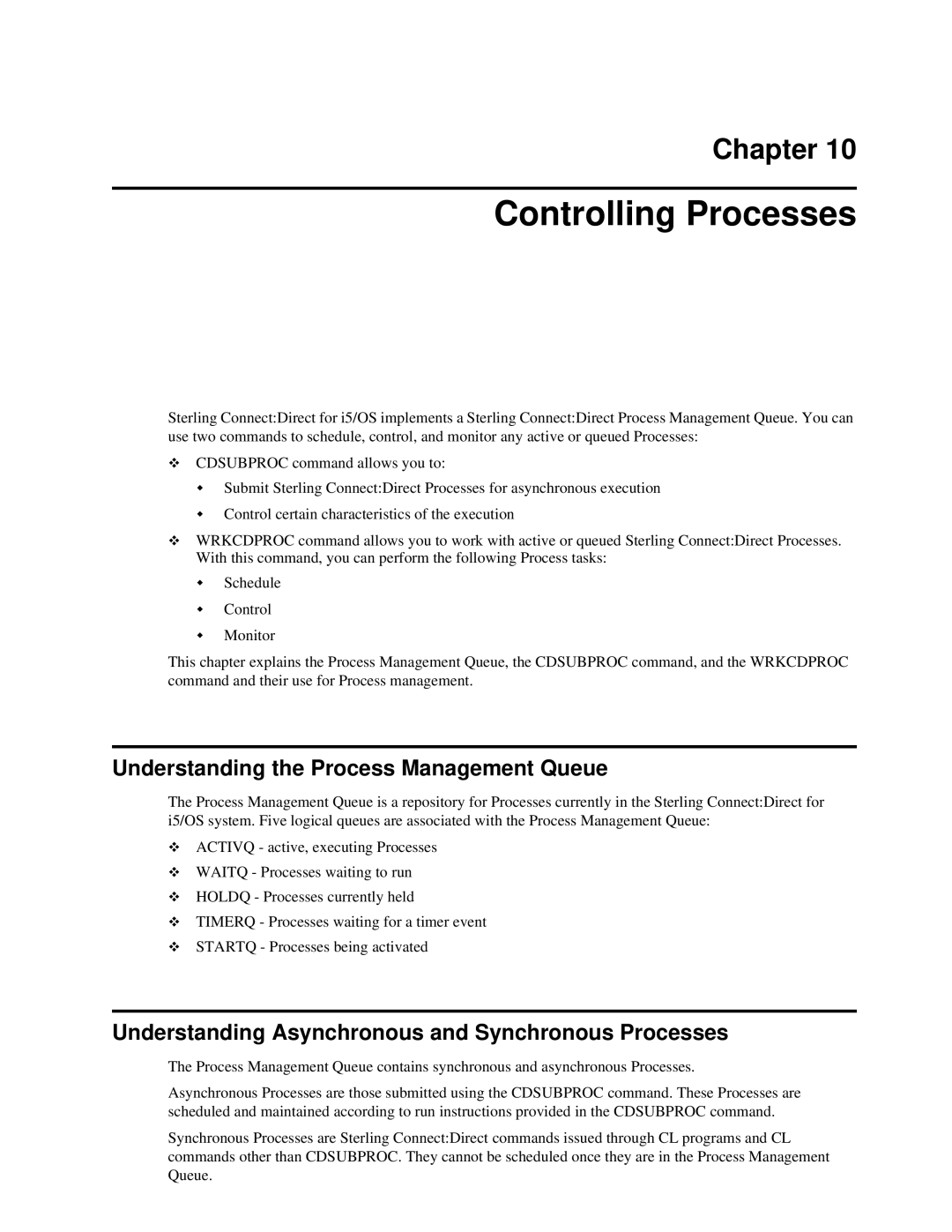 IBM CDI5UG1107 manual Controlling Processes, Understanding the Process Management Queue 