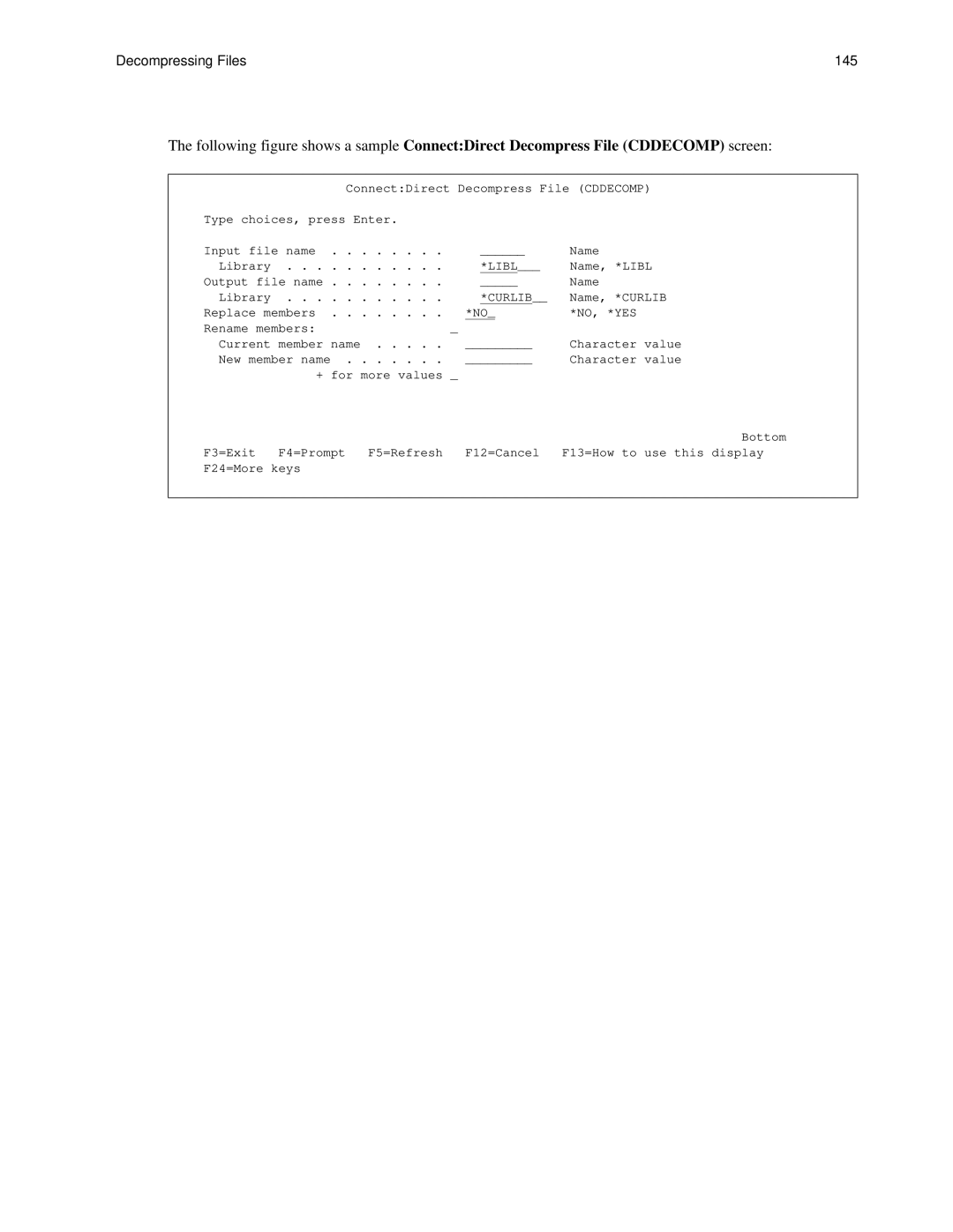 IBM CDI5UG1107 manual Decompressing Files 145 