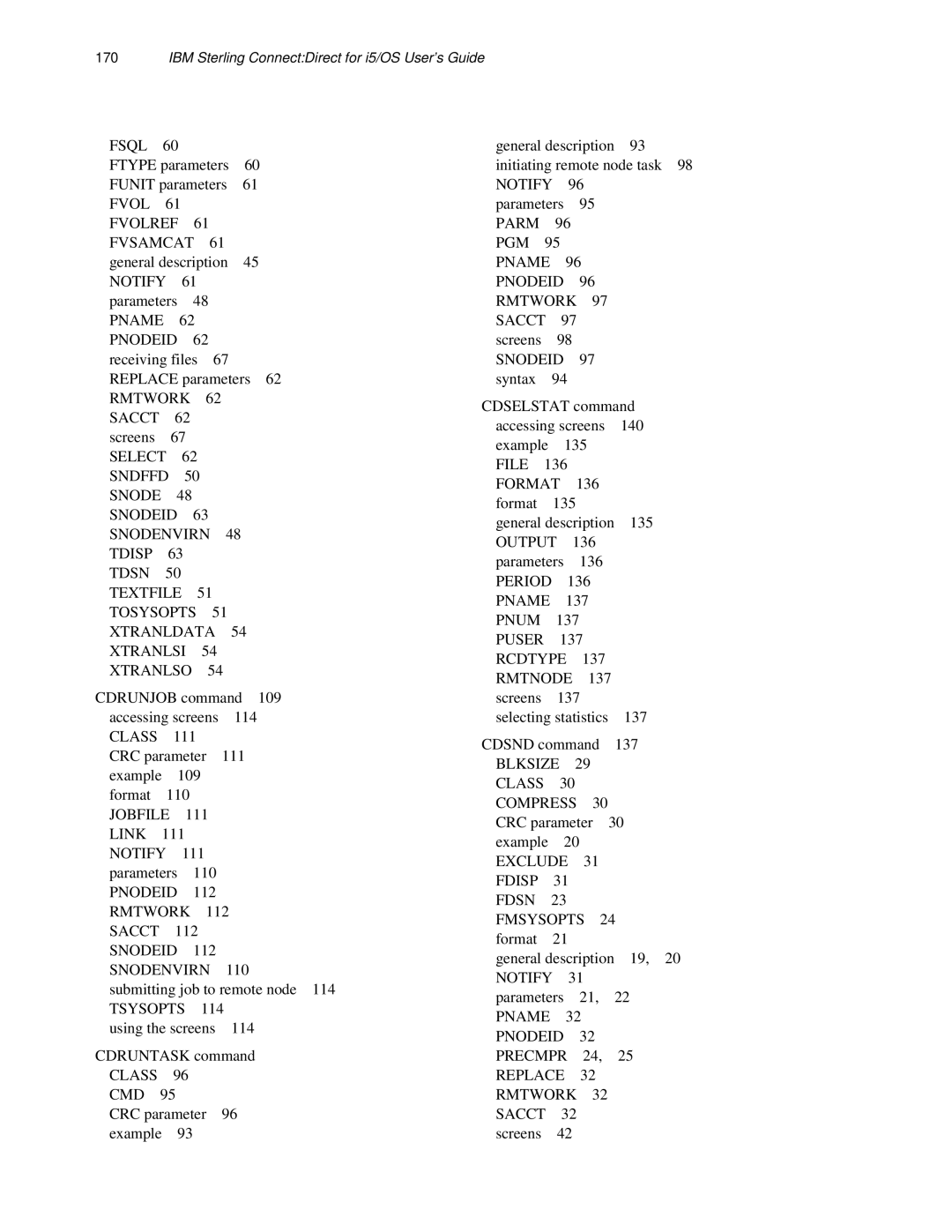 IBM CDI5UG1107 manual Fsql 