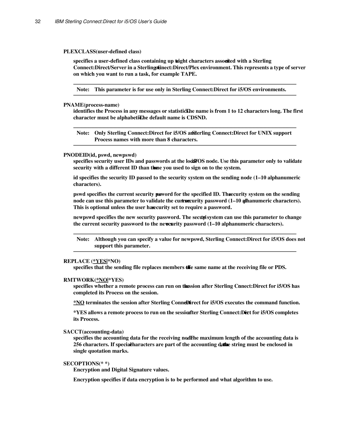 IBM CDI5UG1107 manual Replace *YES*NO, Rmtwork*No*Yes, Secoptions 