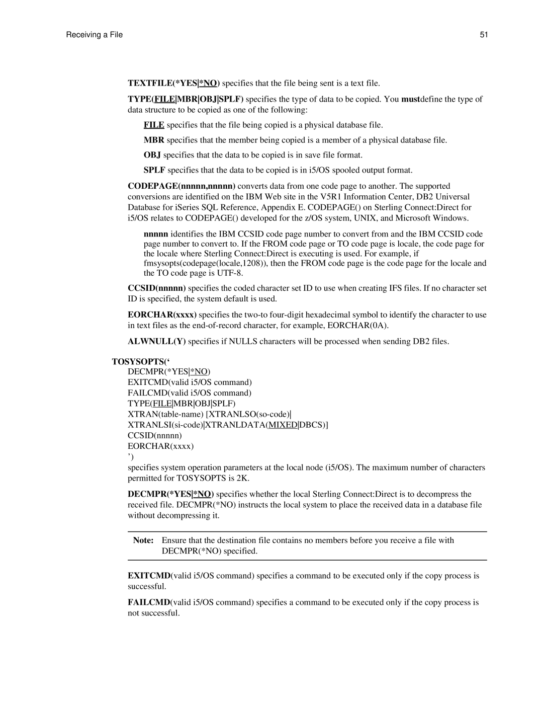 IBM CDI5UG1107 manual Receiving a File 