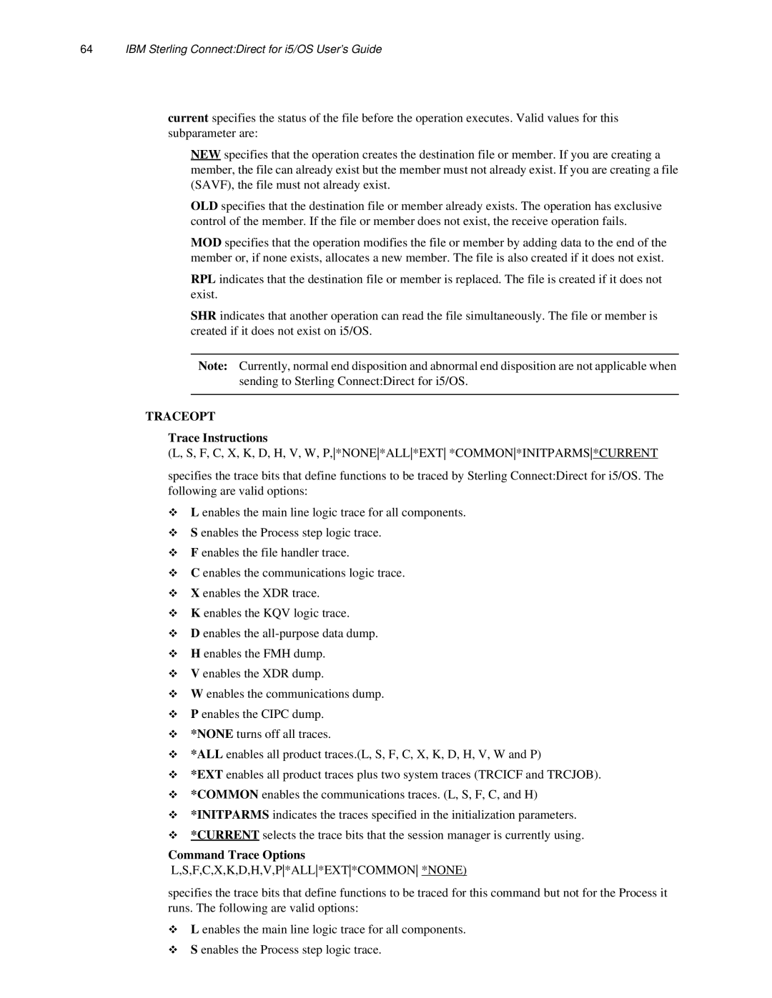 IBM CDI5UG1107 manual Traceopt 