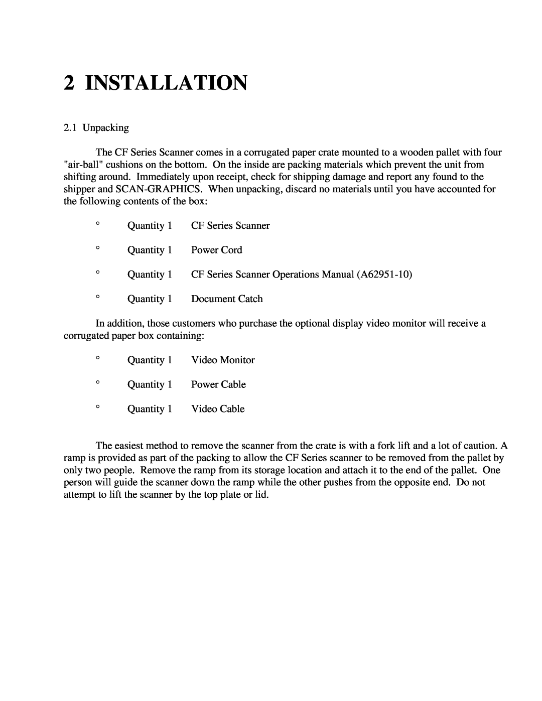 IBM CF Series manual Installation 