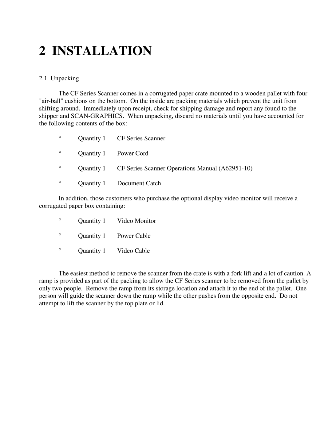 IBM CF Series manual Installation 